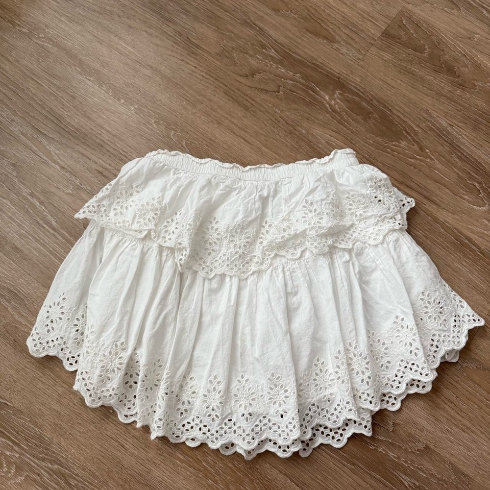 White Eyelet Lace Skirt